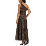 Taylor Womens Brown Animal Print Chiffon Maxi Dress 2 BHFO 6880