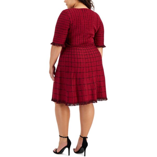 Taylor Womens Pattern Knee-Length Casual Sweaterdress Plus BHFO 2662