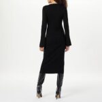 The Drop Women's Fernanda Bell Sleeve Ribbed Sweater Dress