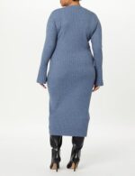 The Drop Women's Fernanda Bell Sleeve Ribbed Sweater Dress