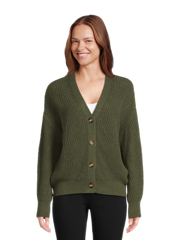 Time and Tru Women's Boyfriend Cardigan, Sizes XS-XXXL