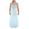 TLC Say Yes To The Prom Womens Blue Lace Evening Dress Gown Plus 16W BHFO 9787