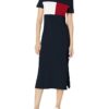 Tommy Hilfiger Midi T-Shirt Short Sleeve Cotton Summer Dresses for Women