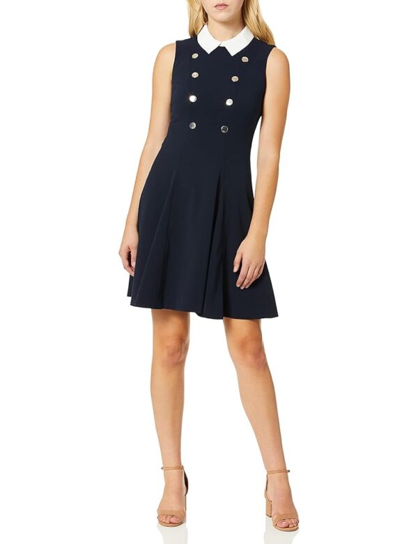 Tommy Hilfiger Women's Collar Fit and Flare Dress