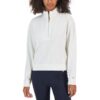 Tommy Hilfiger Womens Ivory Cropped Zipper Sweatshirt Loungewear XXL BHFO 9687