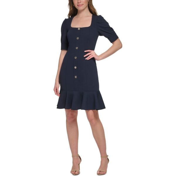 Tommy Hilfiger Womens Navy Square Neck Short Sheath Dress Plus 18 BHFO 3002