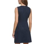 Tommy Hilfiger Womens Navy Textured Sheath Dress Plus 18 BHFO 0829