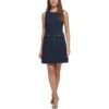 Tommy Hilfiger Womens Navy Textured Sheath Dress Plus 18 BHFO 0829