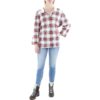 Tommy Hilfiger Womens Red Striped Collar Plaid Pullover Top Shirt XS BHFO 0152