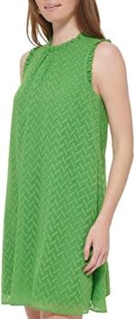 Tommy Hilfiger Women's Sleeveless Knee-length Trapeze Chiffon