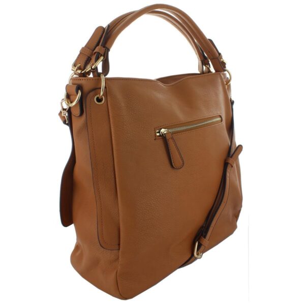 Urban Expressions Womens Finley Tan Pebbled Hobo Handbag Purse Large BHFO 4559