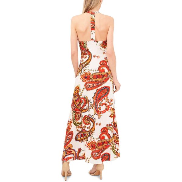 Vince Camuto Womens Ivory Paisley Halter Long Maxi Dress L BHFO 2438