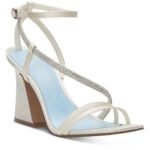 Vince Camuto Womens Kressila 4 White Satin Heels Shoes 5 Medium (B,M) BHFO 0667