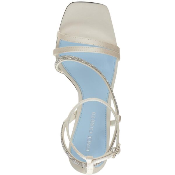 Vince Camuto Womens Kressila 4 White Satin Heels Shoes 5 Medium (B,M) BHFO 0667