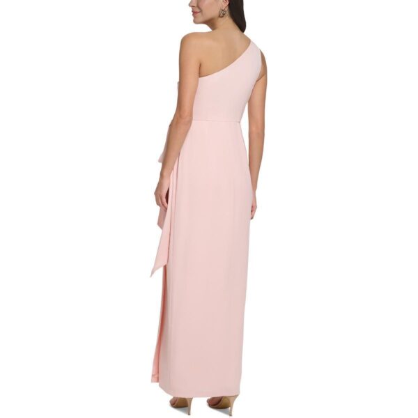 Vince Camuto Womens Pink Crepe One Shoulder Evening Dress Gown 10 BHFO 4514