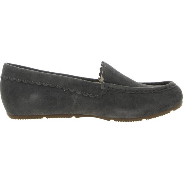 Vionic Womens Mckenzie Gray Suede Comfort Loafers Shoes 5 Medium (B,M) BHFO 0086