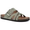 White Mountain Womens Healing Green Footbed Sandals 7 Medium (B,M) BHFO 5030