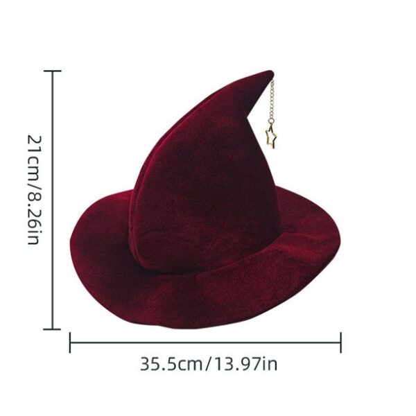 WIQUOKETT Halloween Costumes Woman 2024 Star Pendant Witch Hat Makeup Stage Party Dress up Party Performance Hat Halloween Costumes Woman 2024