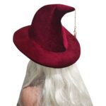 WIQUOKETT Halloween Costumes Woman 2024 Star Pendant Witch Hat Makeup Stage Party Dress up Party Performance Hat Halloween Costumes Woman 2024