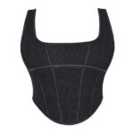 wo-fusoul Corset Tops for Women, Corset Belt, Women's Back Lace Up Corset Vintage Lace Camisole Waist Cincher Vest Red M
