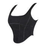 wo-fusoul Corset Tops for Women, Corset Belt, Women's Back Lace Up Corset Vintage Lace Camisole Waist Cincher Vest Red M