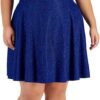 Womens Plus Cutout Short Fit & Flare Dress