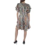 1.State Womens Black Floral Print Fit & Flare Dress M BHFO 6423