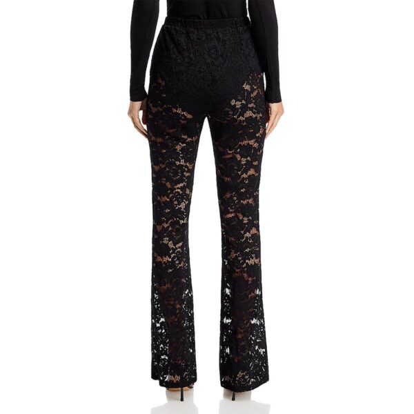 4th & Reckless Womens Black Sheer Floral Lace Flared Pants S BHFO 0045