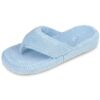 Acorn Women's Spa Thong Slippers with Cloud Contour Comfort - Arch Support and Plush Fluffy Terry Lining, Perfect for Beach, Camping, Poolside, or Bathroom Wear