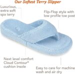 Acorn Women's Spa Thong Slippers with Cloud Contour Comfort - Arch Support and Plush Fluffy Terry Lining, Perfect for Beach, Camping, Poolside, or Bathroom Wear