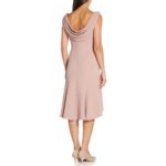 Adrianna Papell Womens Pink Metallic Knee Length Fit & Flare Dress 4 BHFO 2627