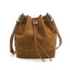 AFKOMST Leather Bucket Bags and Drawstring Crossbody Purse for Women Medium Tote and Hobo Handbags with 2 Shouder Straps