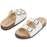 Alpine Swiss Womens Double Strap Slide Sandals EVA Sole Flat Comfort Shoes