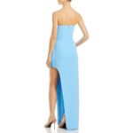 Amanda Uprichard Womens Blue Crepe Maxi Cocktail And Party Dress XL BHFO 4620