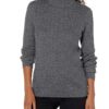 Amazon Essentials Women's Classic-Fit Lightweight Cable Long-Sleeve Mock Neck Sweater