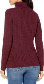 Amazon Essentials Women's Fisherman Cable Turtleneck Sweater (Available in Plus Size)