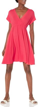 Amazon Essentials Women's Surplice Dress (Available in Plus Size)