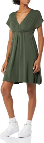 Amazon Essentials Women's Surplice Dress (Available in Plus Size)