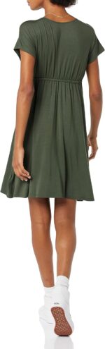 Amazon Essentials Women's Surplice Dress (Available in Plus Size)