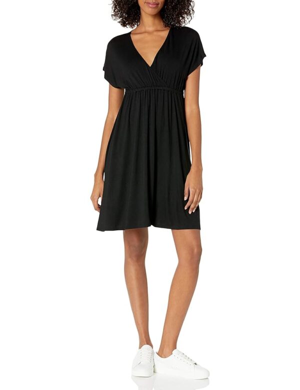 Amazon Essentials Women's Surplice Dress (Available in Plus Size)