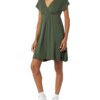 Amazon Essentials Women's Surplice Dress (Available in Plus Size)