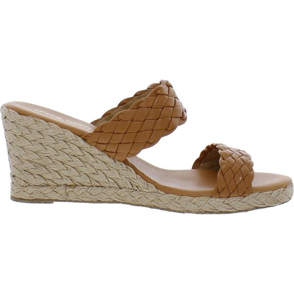 André Assous Womens Aria Leather Slip-On Cushioned Wedge Sandals Shoes BHFO 3907