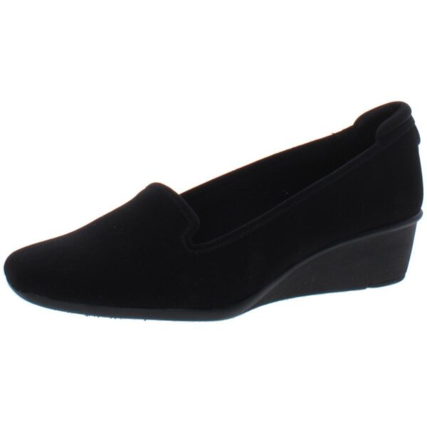 Anne Klein Womens AK Winnefred Black Wedge Heels 9.5 Medium (B,M) BHFO 8896