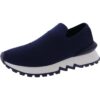 Anne Klein Womens Navy Knit Casual And Fashion Sneakers 8 Medium (B,M) BHFO 8008