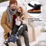 Aomigoct Women Winter Snow Boots: Fur Lined Warm Slip On Boots for Women Waterproof Booties Comfortable Outdoor