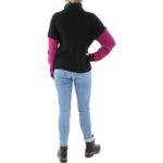 Aqua Womens RD Style Black Mixed Media Mock Turtleneck Sweater Top XS BHFO 1454