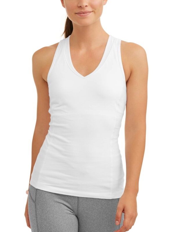 Athletic Works Women's V-Neck Racerback Tank Top with Back Mesh, Sizes S-XXL