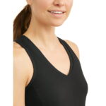 Athletic Works Women's V-Neck Racerback Tank Top with Back Mesh, Sizes S-XXL