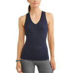 Athletic Works Women's V-Neck Racerback Tank Top with Back Mesh, Sizes S-XXL