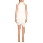 B. Darlin Womens White Mock Neck Mini Party Bodycon Dress Juniors 9/10 BHFO 2018